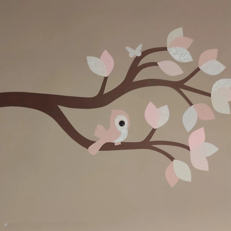 Zachte pastel bladermix met oud roze en mintgroen